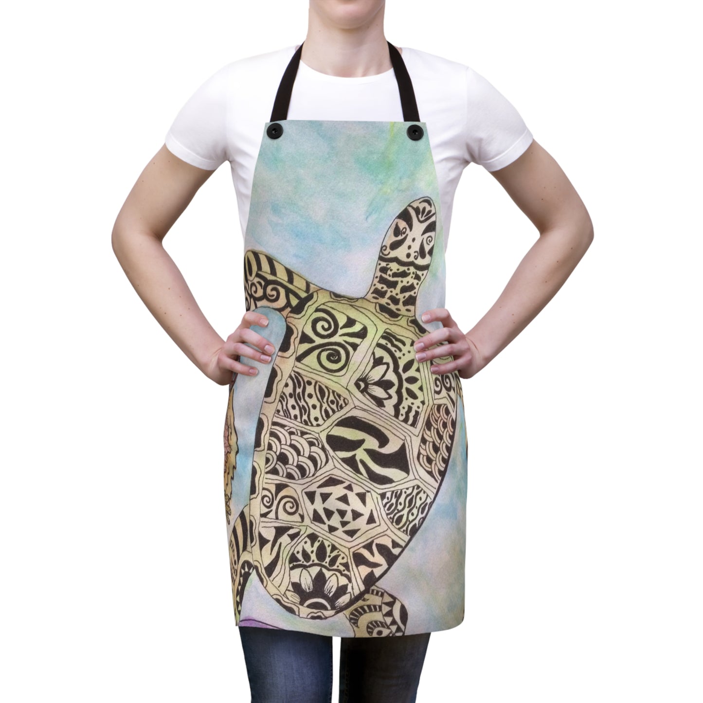 Zentangle Turtle Apron