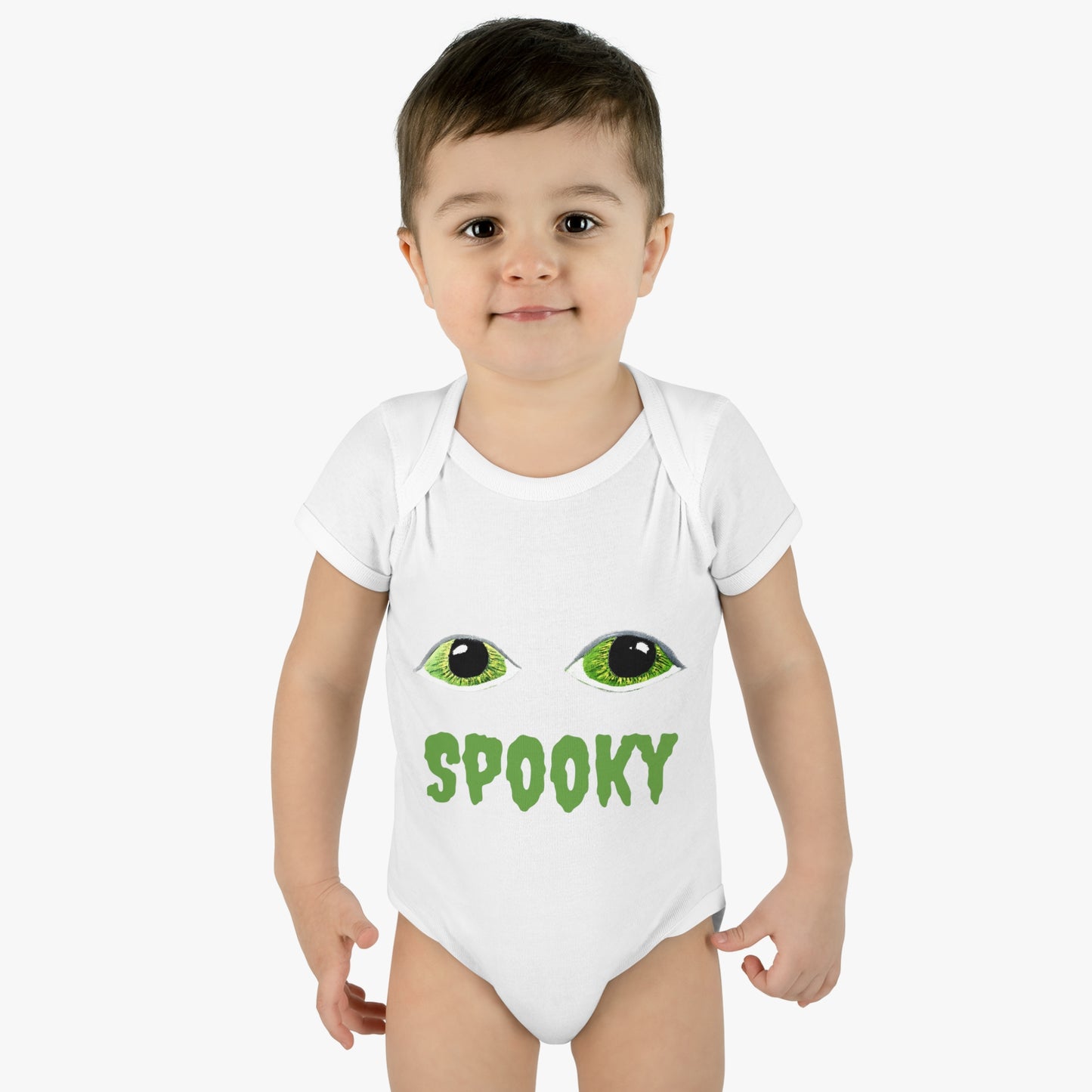 Halloween Spooky Eyes Infant Baby Rib Bodysuit