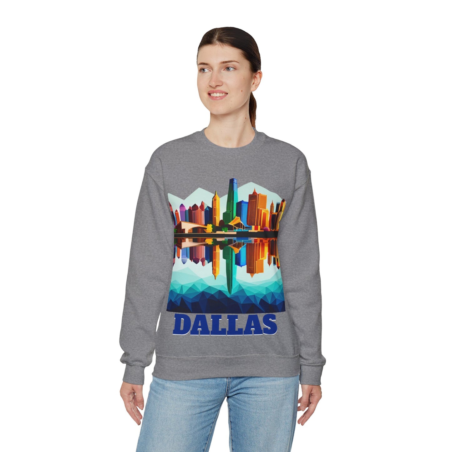 Dallas Texas Reflections Unisex Crewneck Sweatshirt