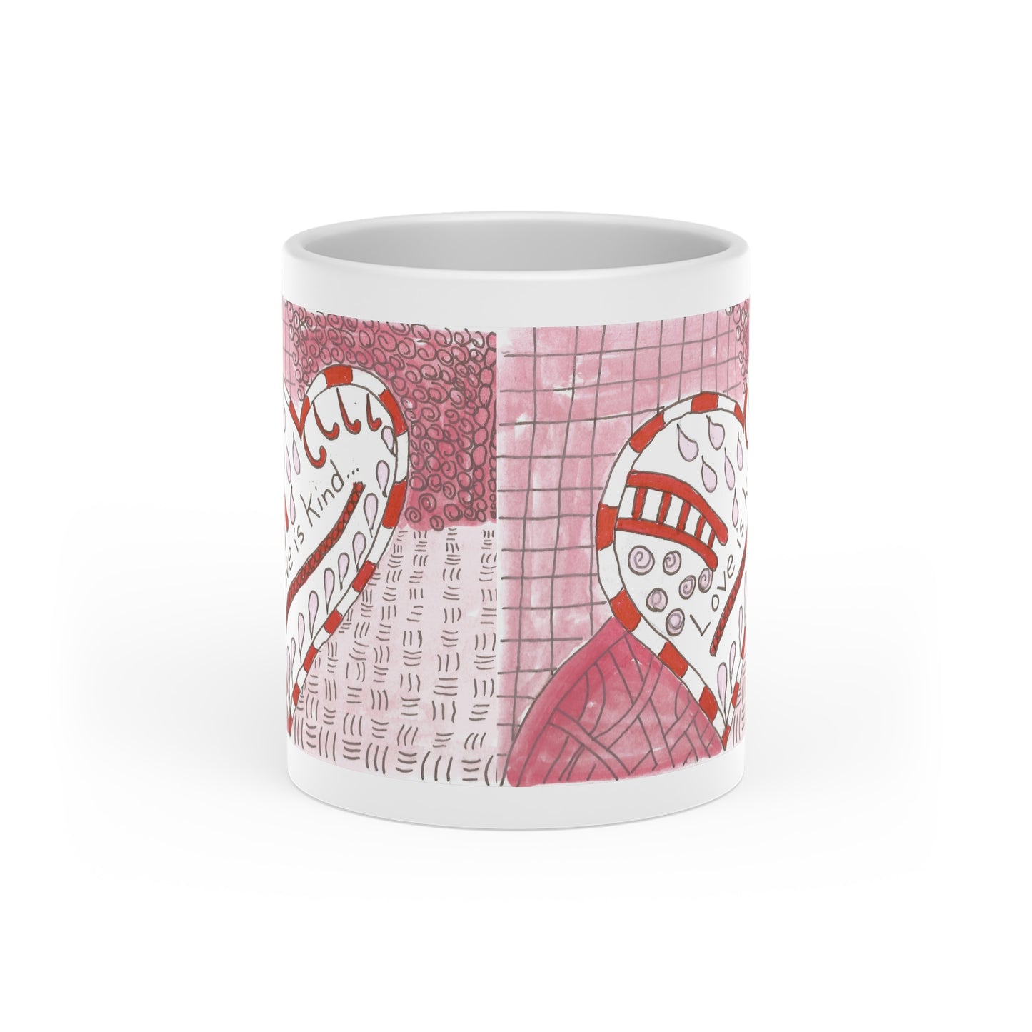 Love Is Kind... Heart-Shaped Mug