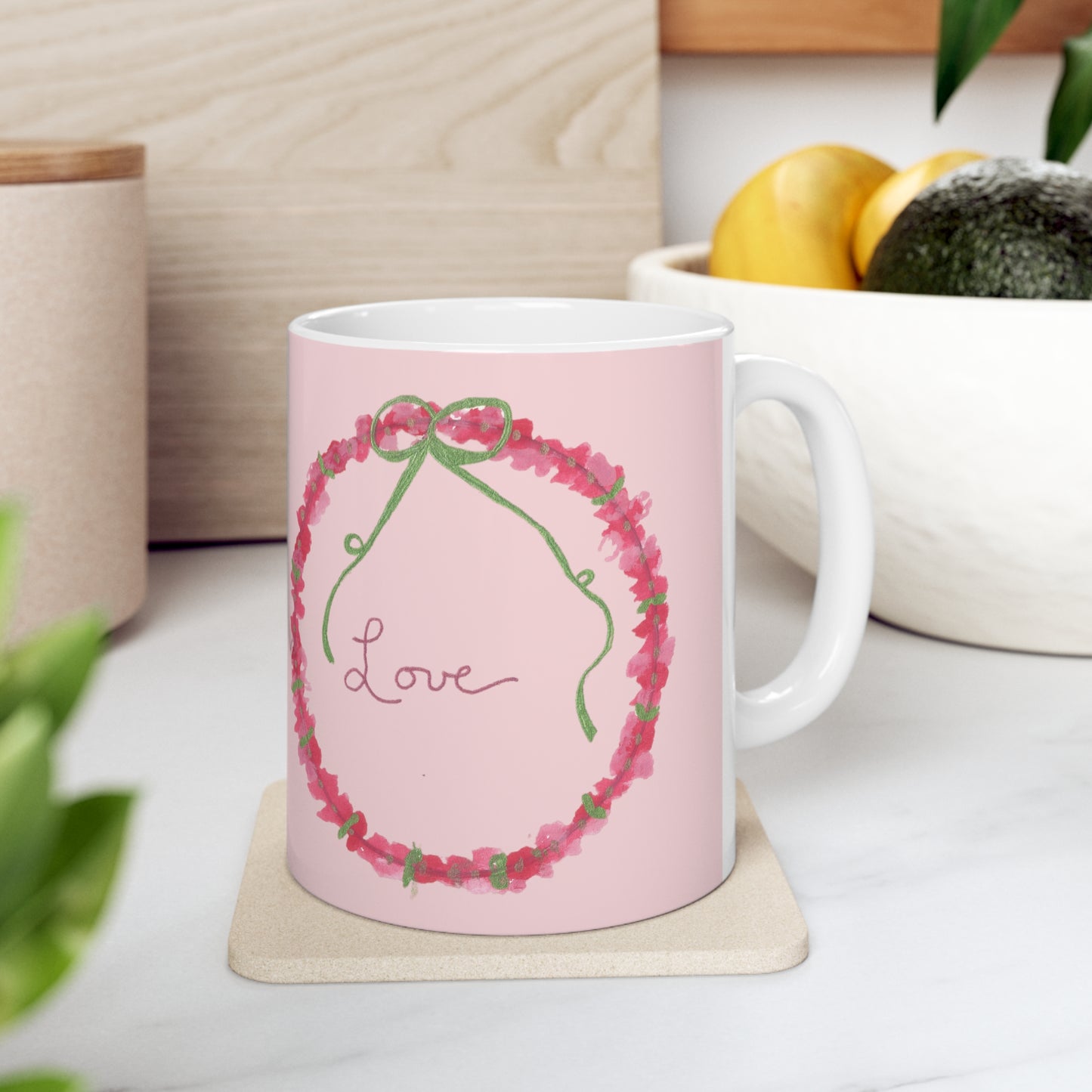 Love Wreath Ceramic Mug 11oz