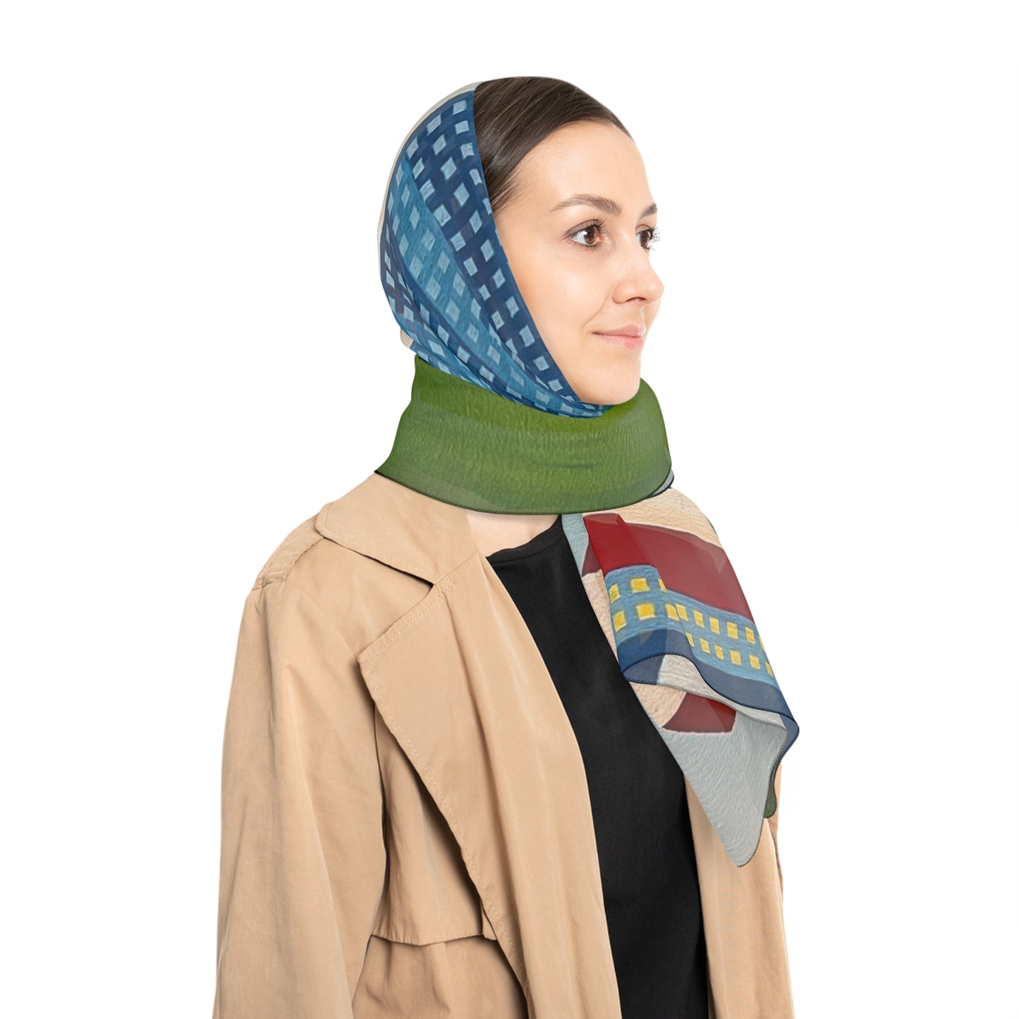 Houston Views Poly Scarf | Houston Texas