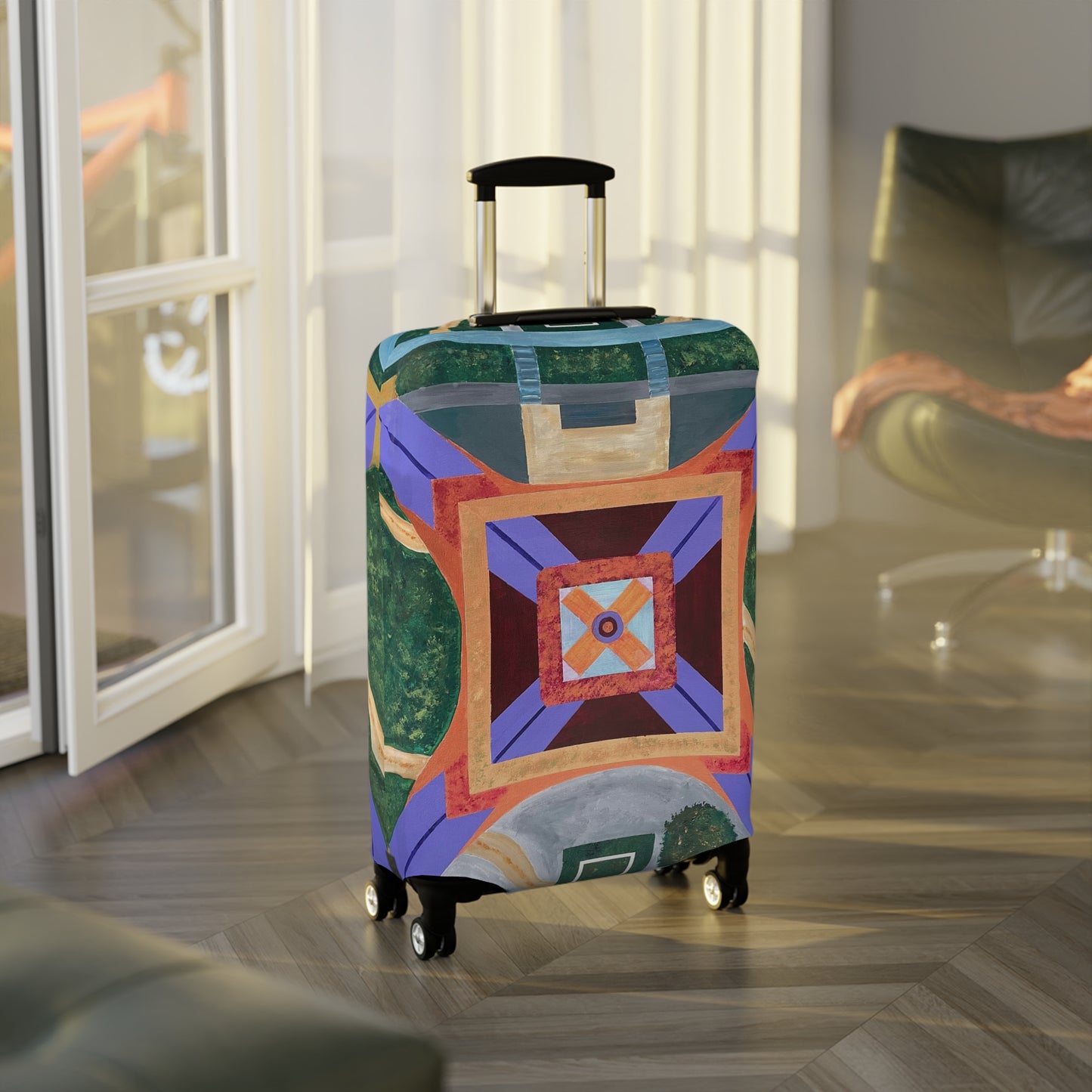 Paris Abstract Eiffel Tower Luggage Cover