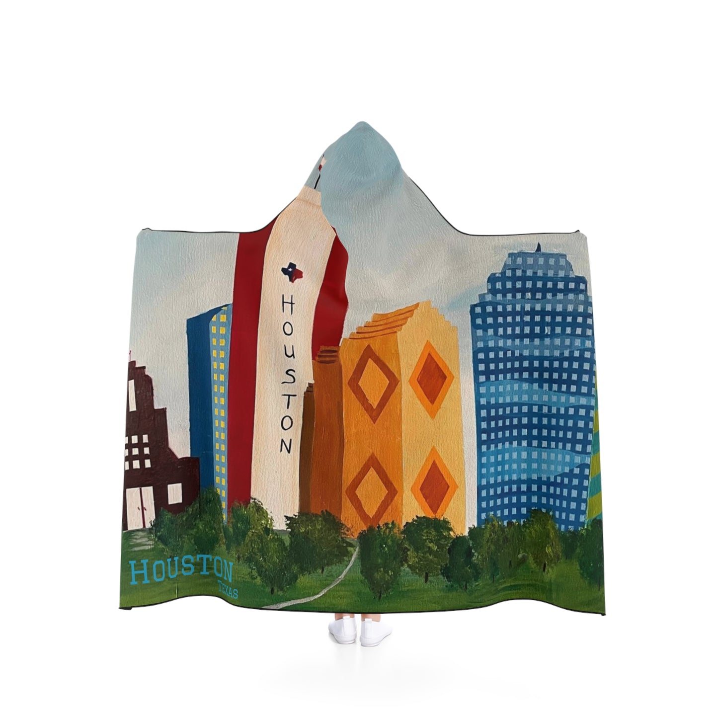 Houston Views Youth Hooded Blanket |Houston Texas