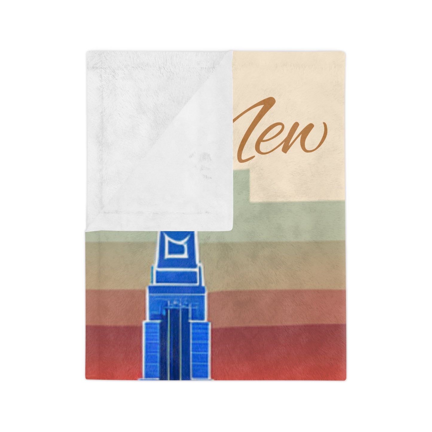 New York City Skyline Velveteen Minky Blanket