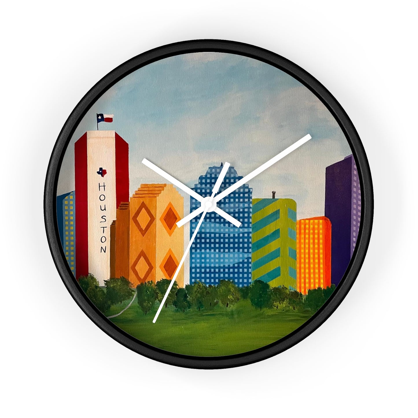 Houston Views Wall Clock
