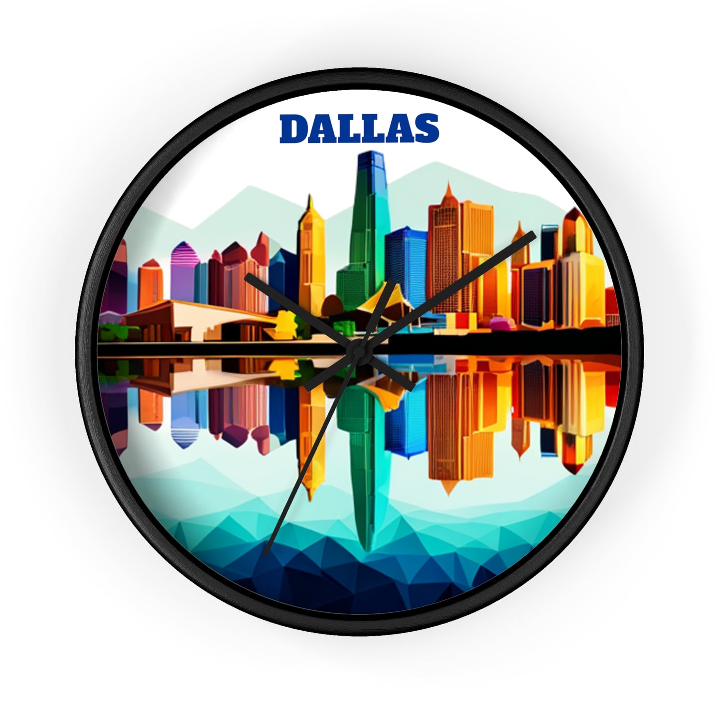Dallas Texas Reflections Wall Clock