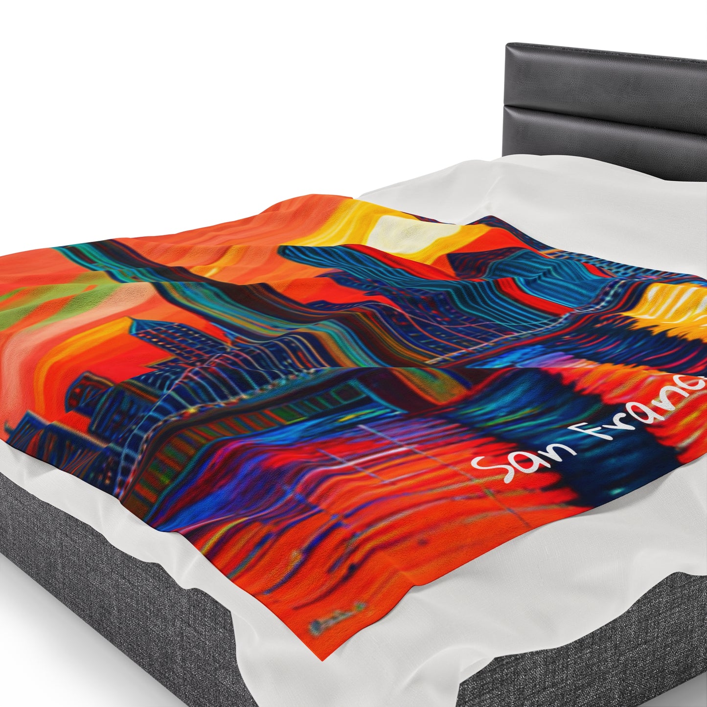 San Francisco Velveteen Plush Blanket