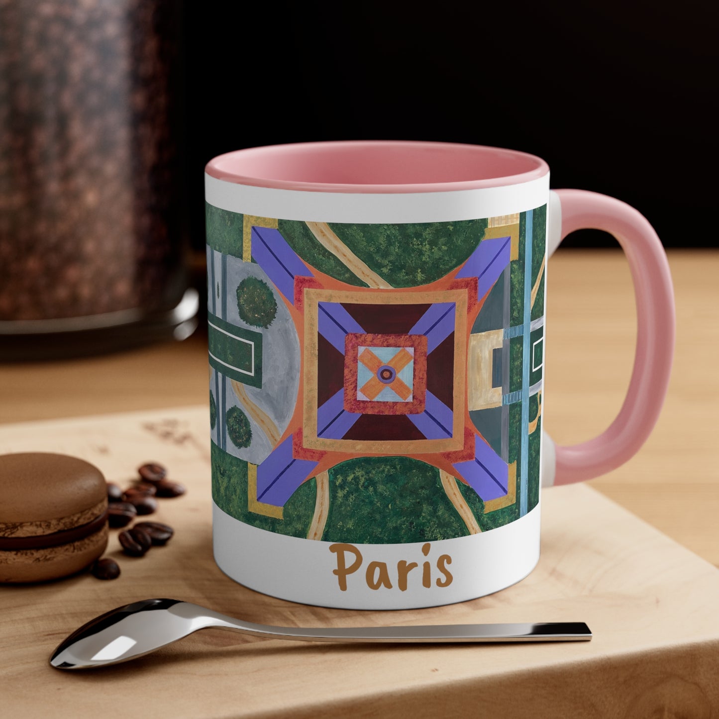 Paris Abstract Eiffel Tower Coffee Mug (Double Sided)