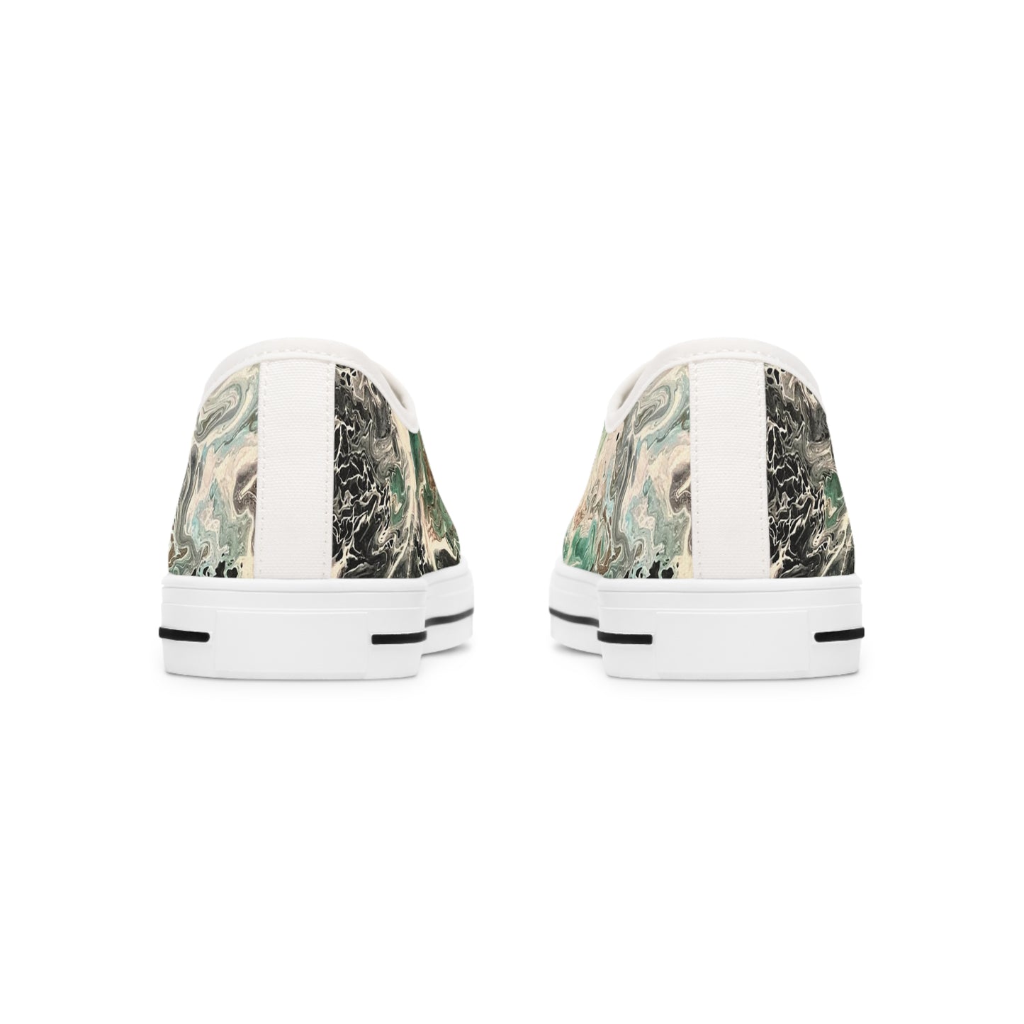 Emerald Swirl Low Top Women's Sneakers