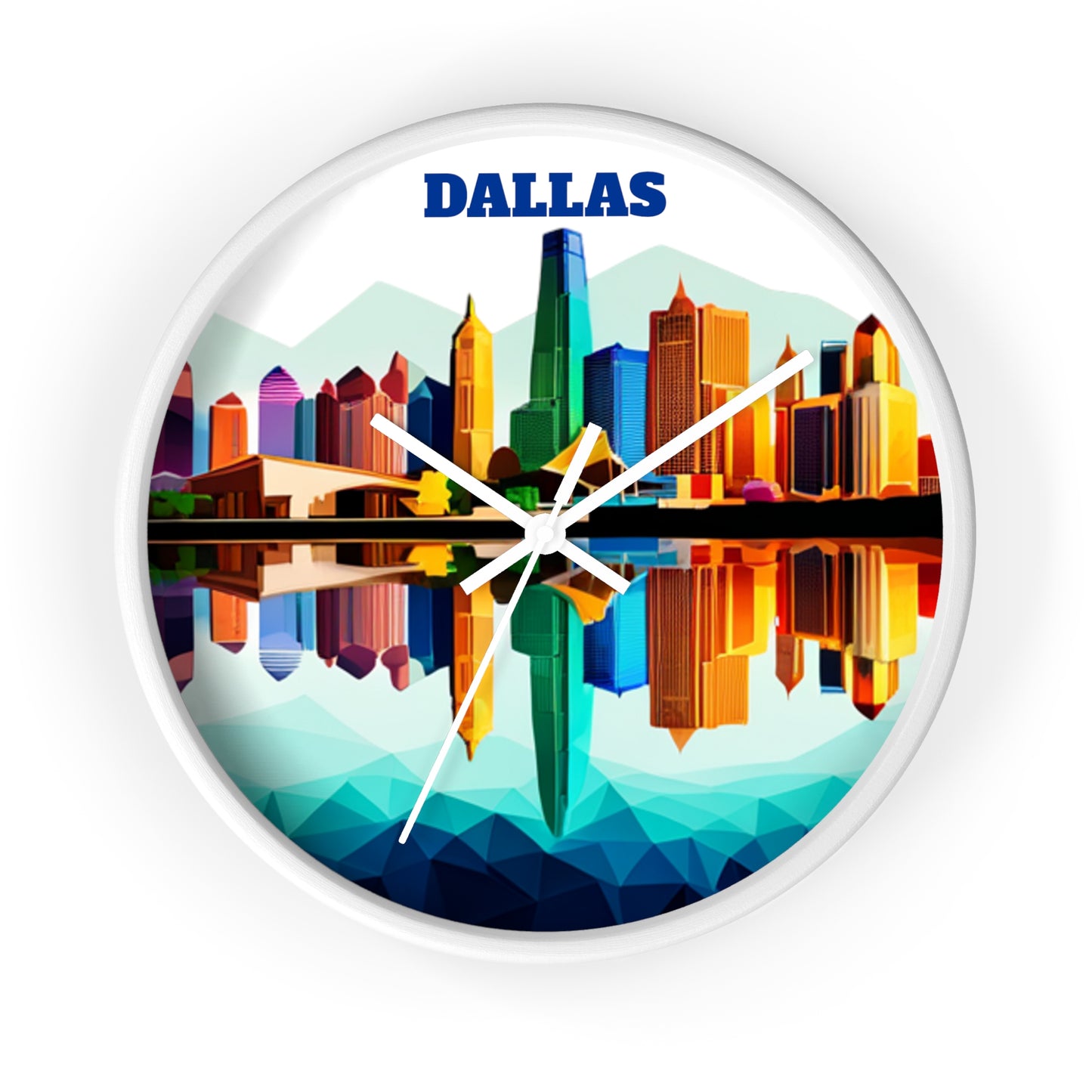 Dallas Texas Reflections Wall Clock