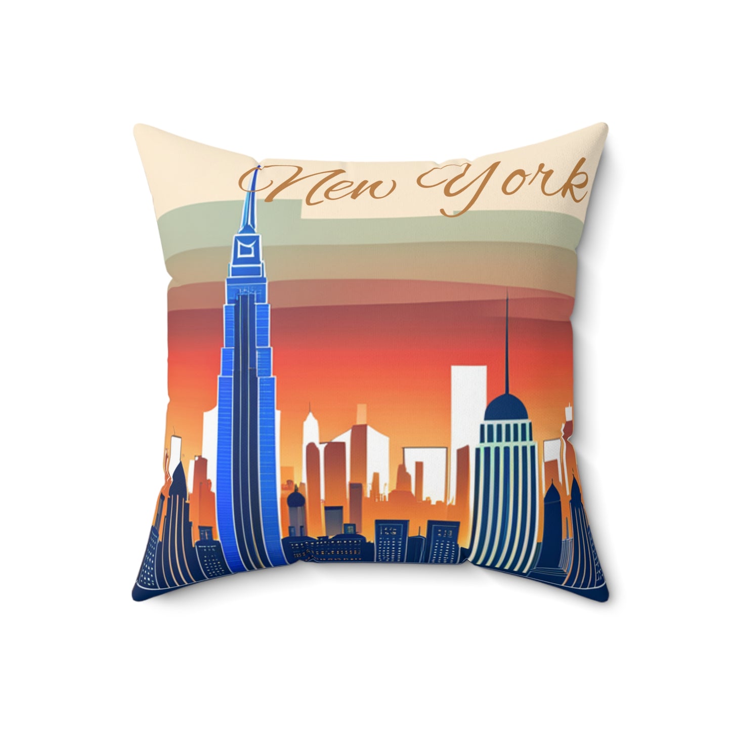 New York City Skyline Throw Pillow