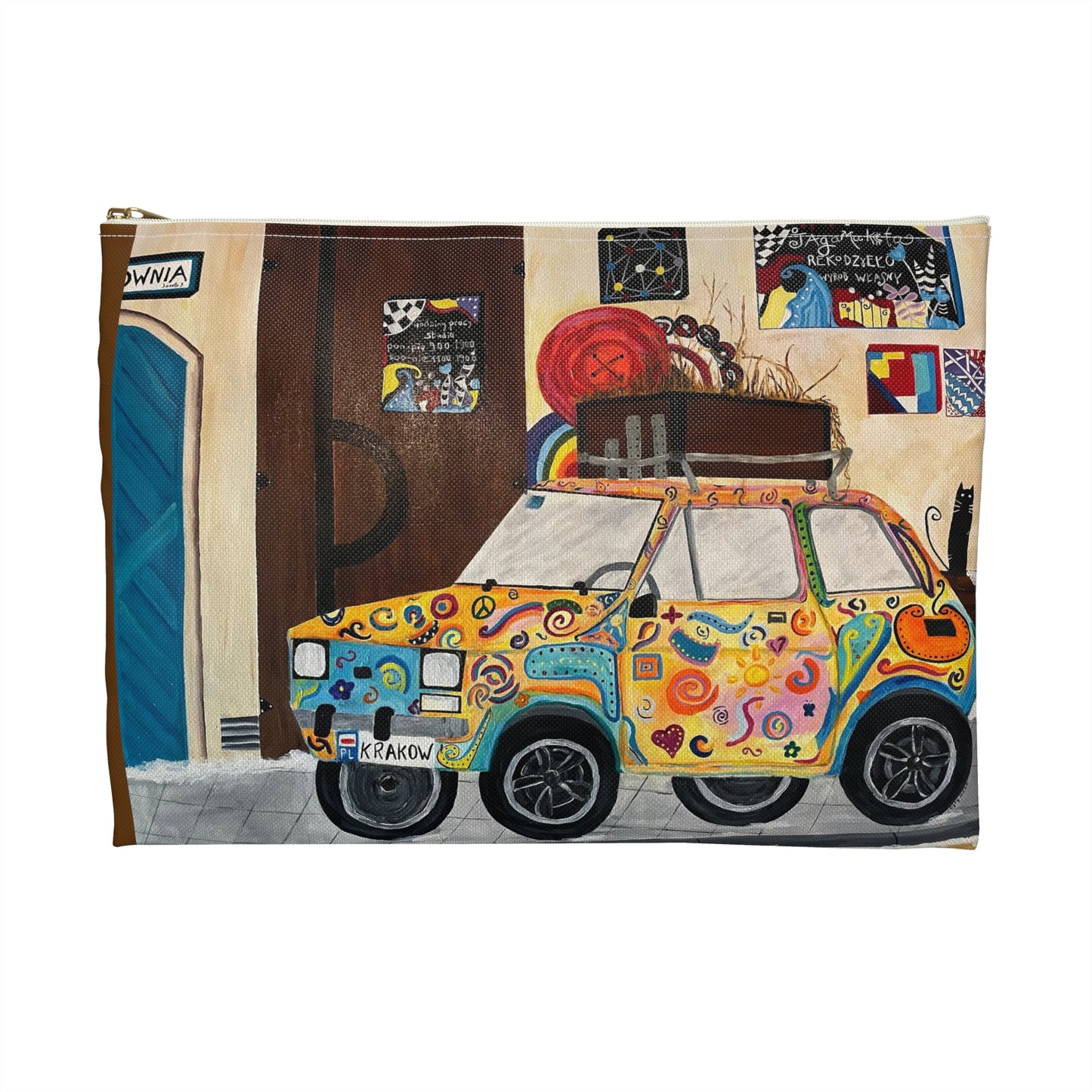 Krakow Poland Travel Pouch  - Durable and Versatile Cosmetic Bag or Pencil Case