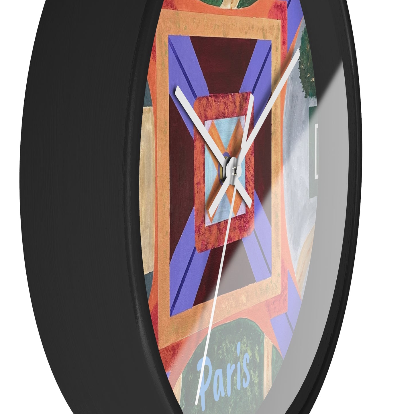 Paris Abstract Eiffel Tower Wall Clock