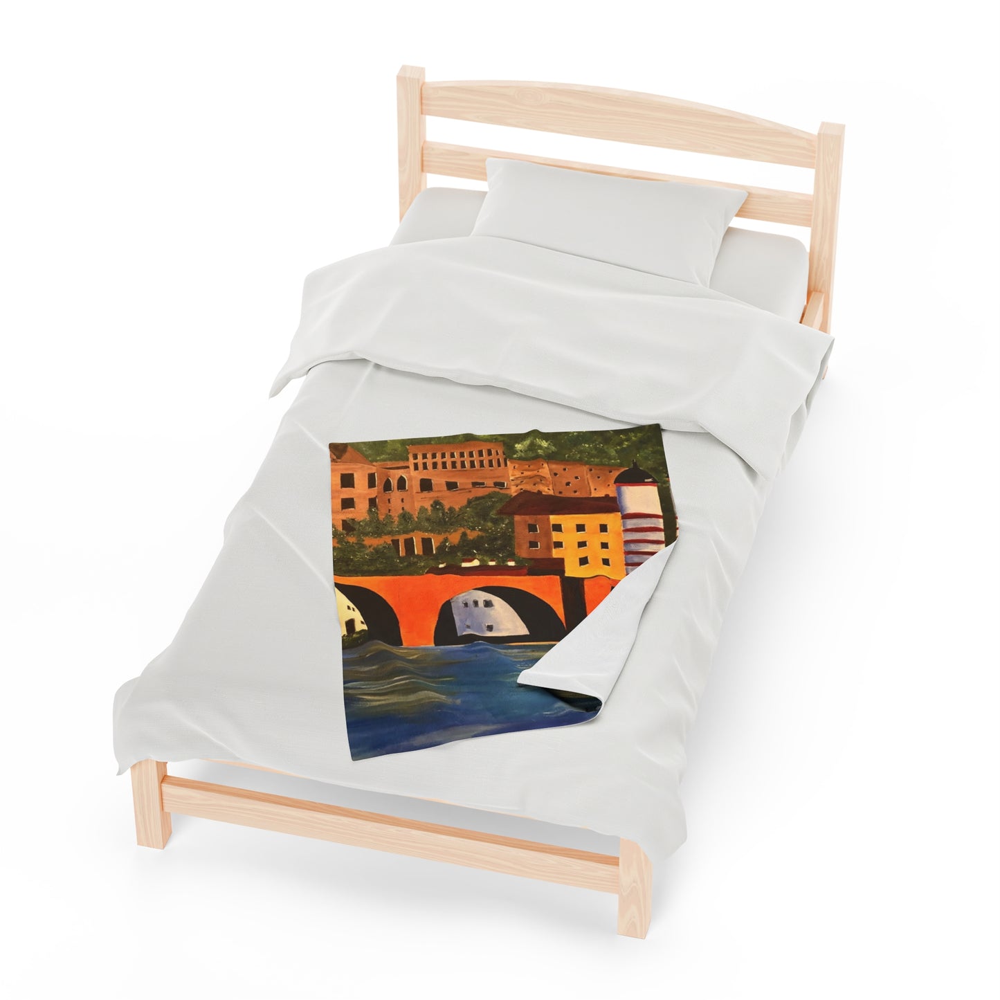 Heidelberg Germany Velveteen Plush Blanket