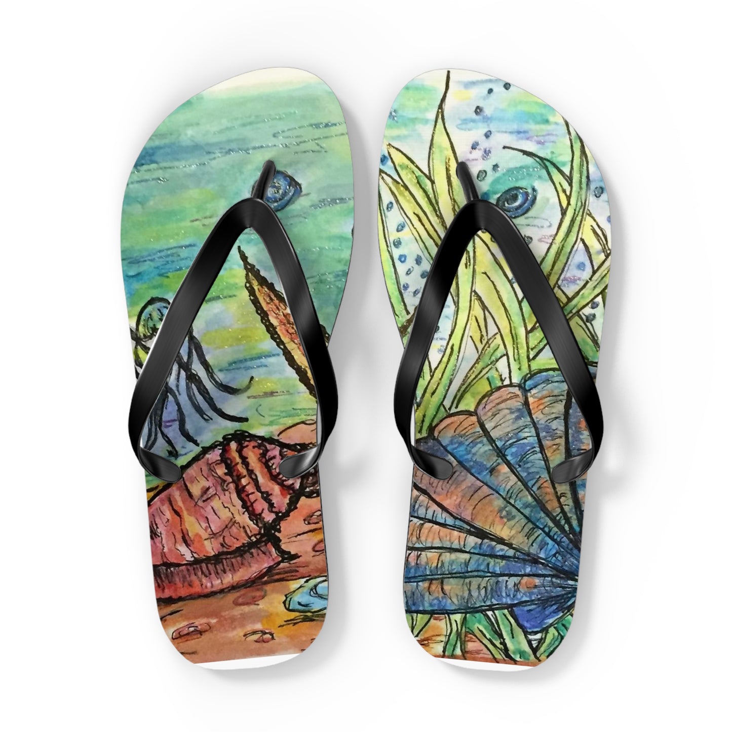 Under Water Fun Flip Flops