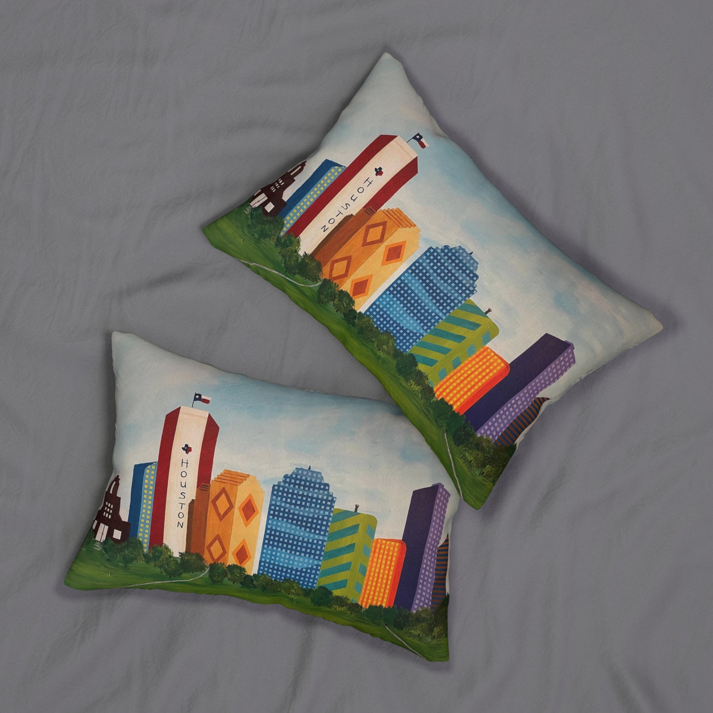 Houston Views Lumbar Pillow |Houston Texas