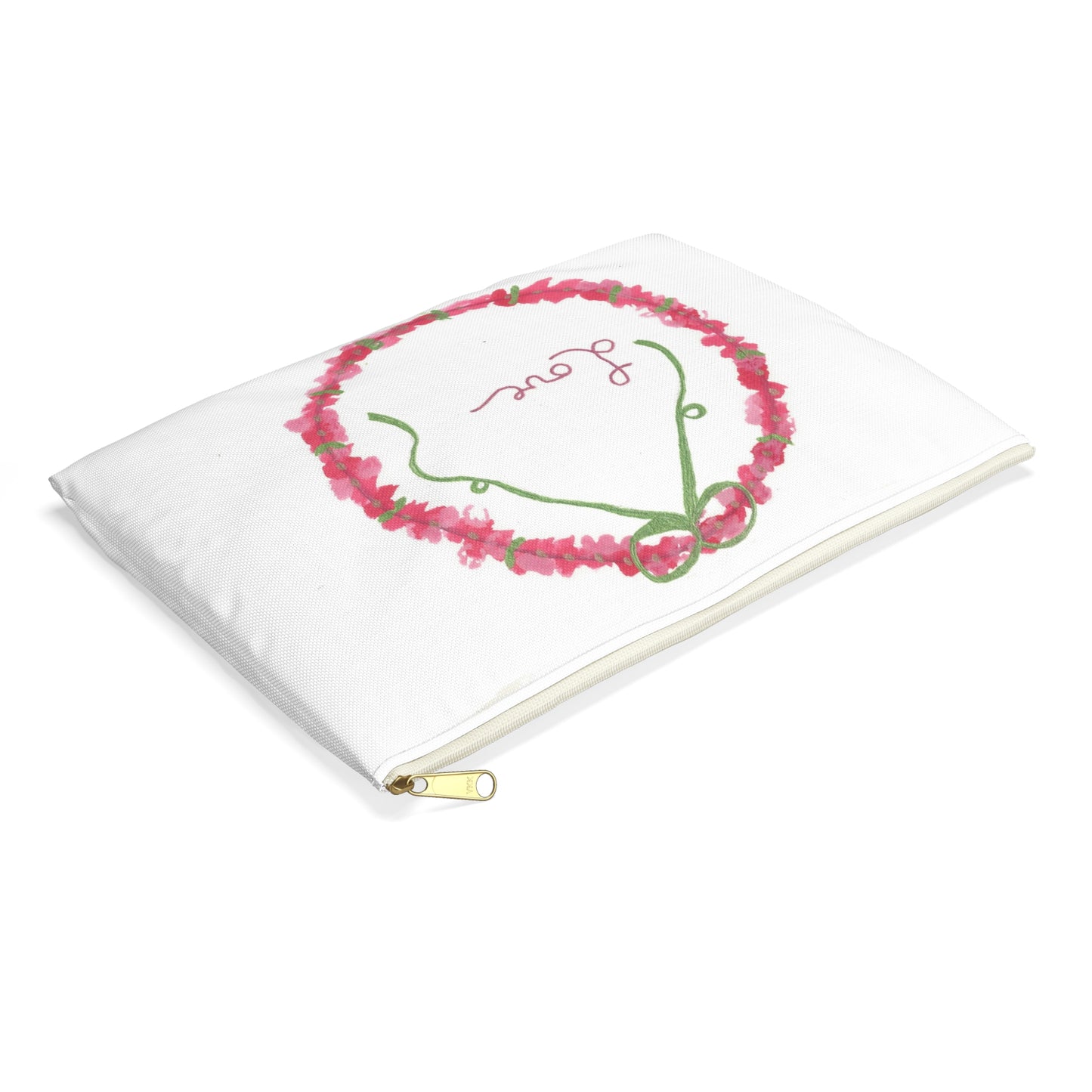 Love Wreath Accessory Pouch, Cosmetic bag, pencil case