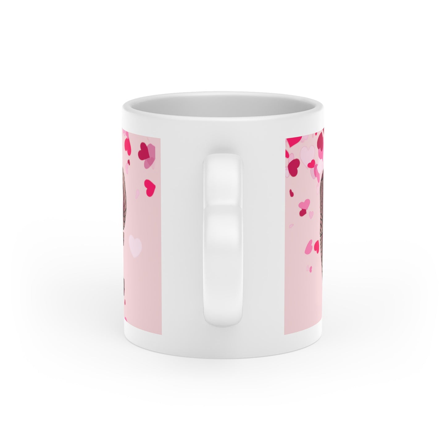 Stacked Love Heart-Shaped Mug