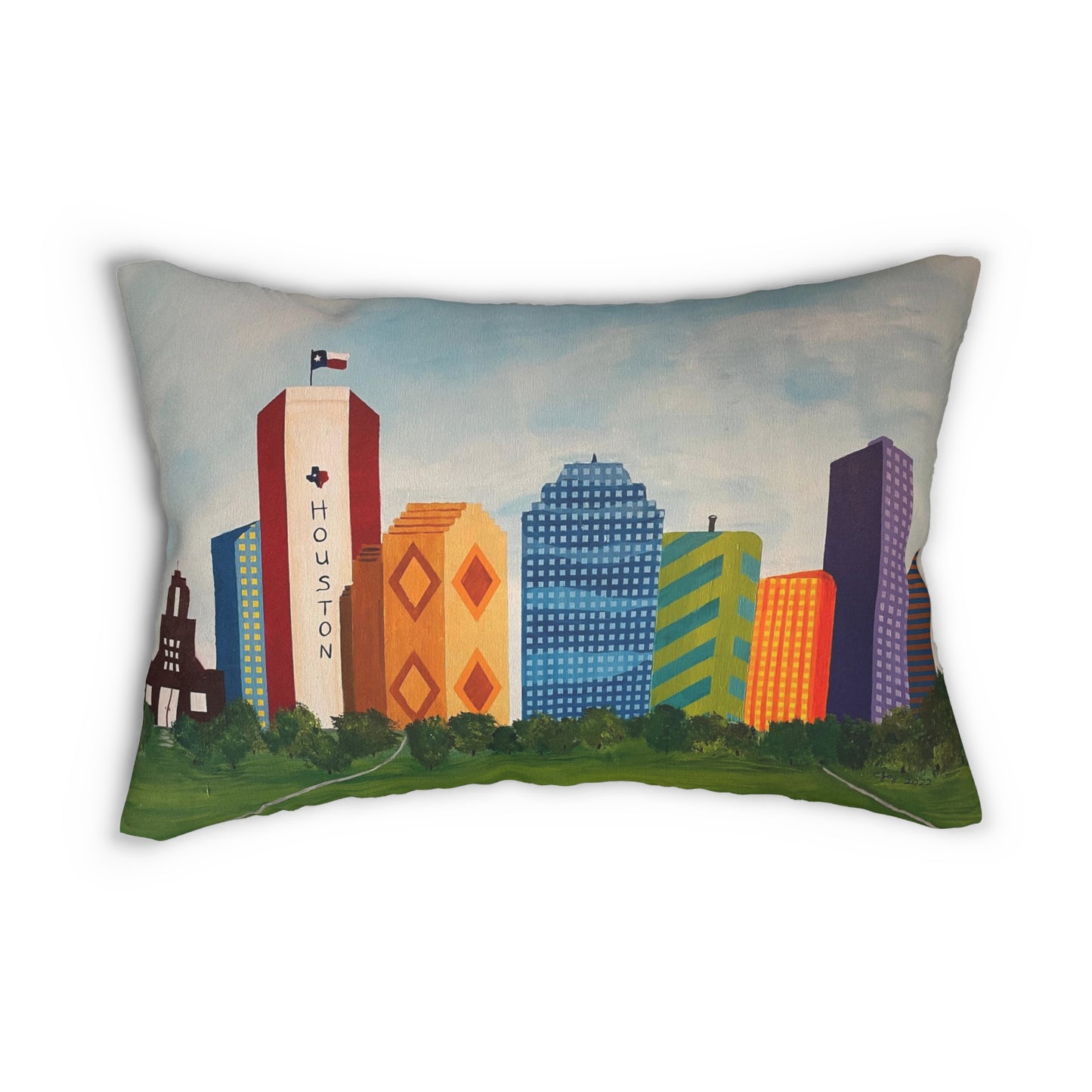 Houston Views Lumbar Pillow |Houston Texas