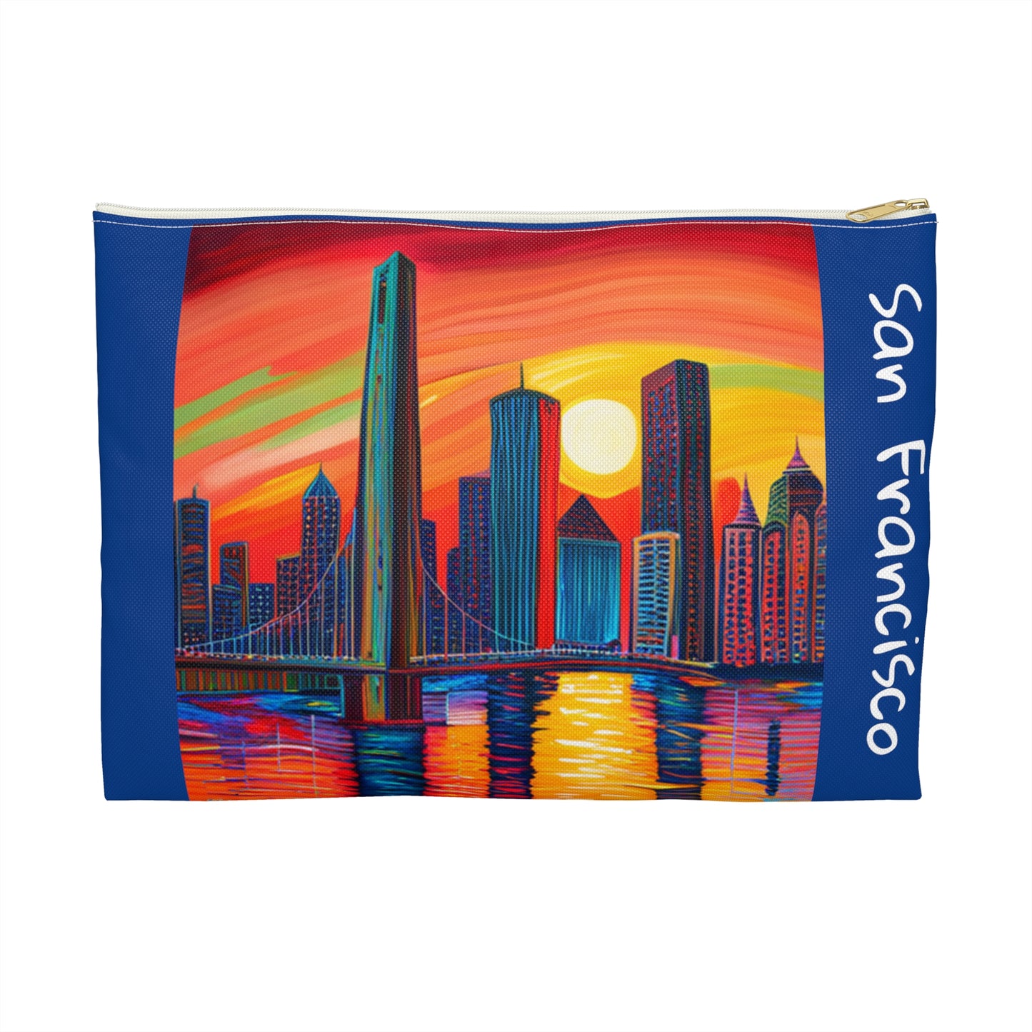 San Francisco Skyline Travel Pouch - Durable and Versatile Cosmetic Bag or Pencil Case