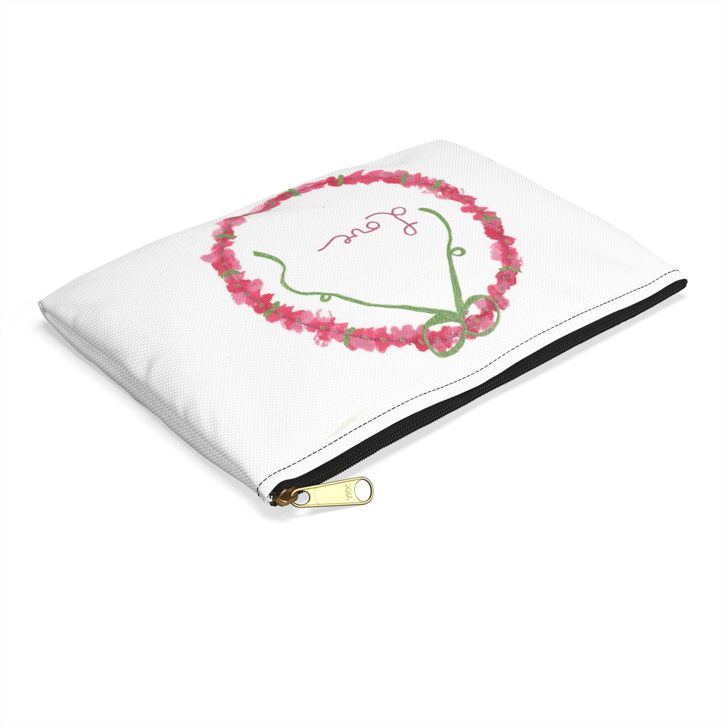 Love Wreath Accessory Pouch, Cosmetic bag, pencil case