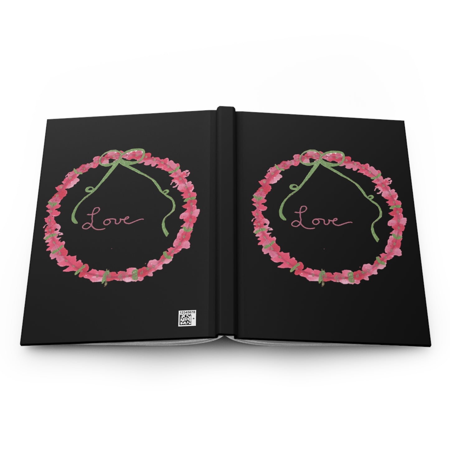Love Wreath Hardcover Journal Matte (Black)
