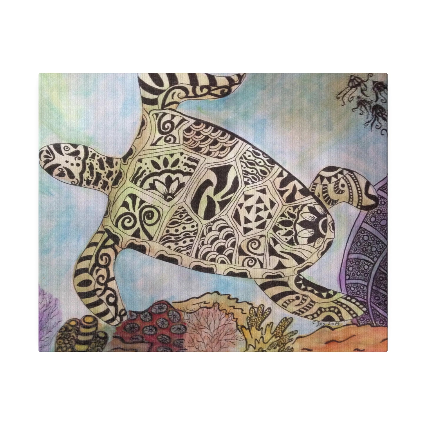 Zentangle Turtle Wall Art