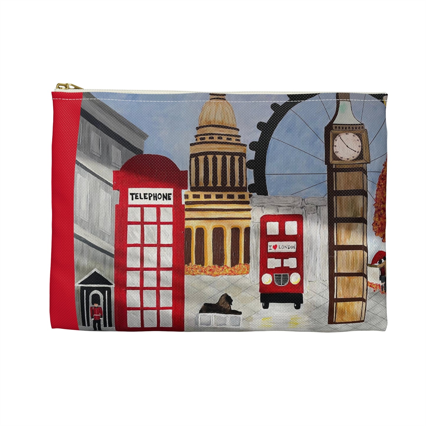 I Love London Travel Pouch - Cosmetic Bag or Pencil Case