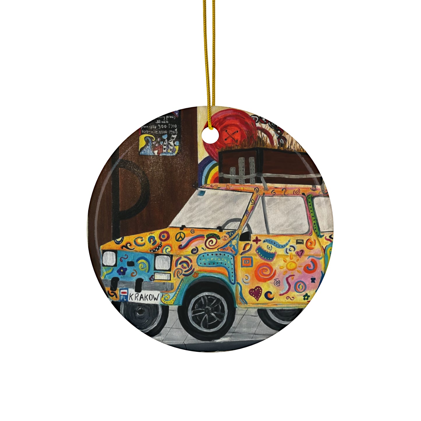 Krakow Poland Ceramic Ornaments (3pcs, 5pcs, 10pcs)