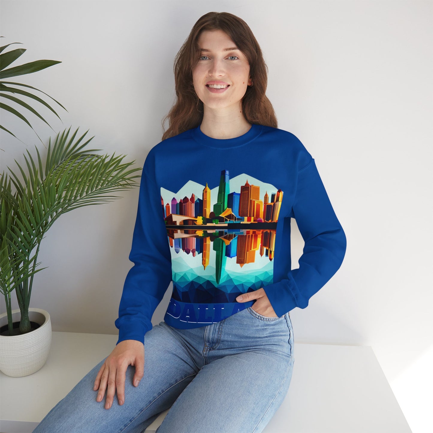 Dallas Texas Reflections Unisex Crewneck Sweatshirt