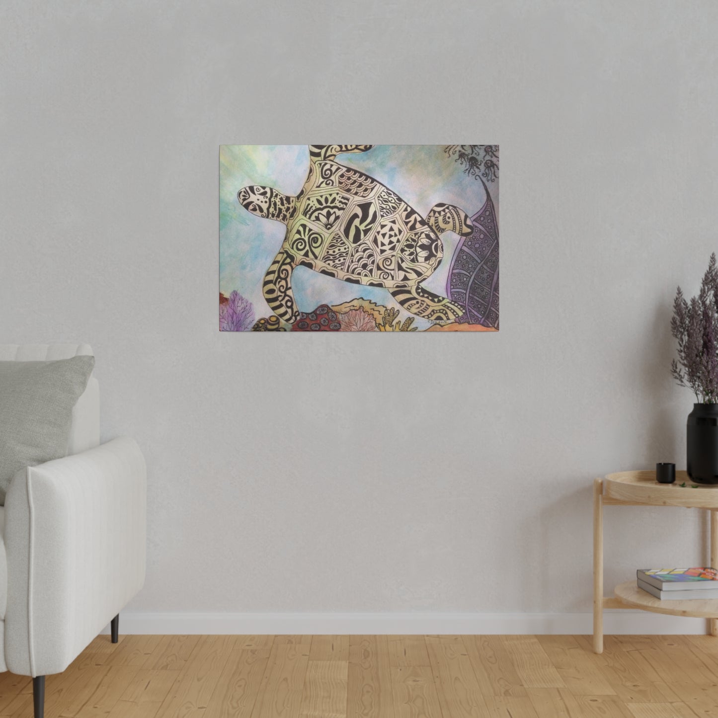 Zentangle Turtle Wall Art