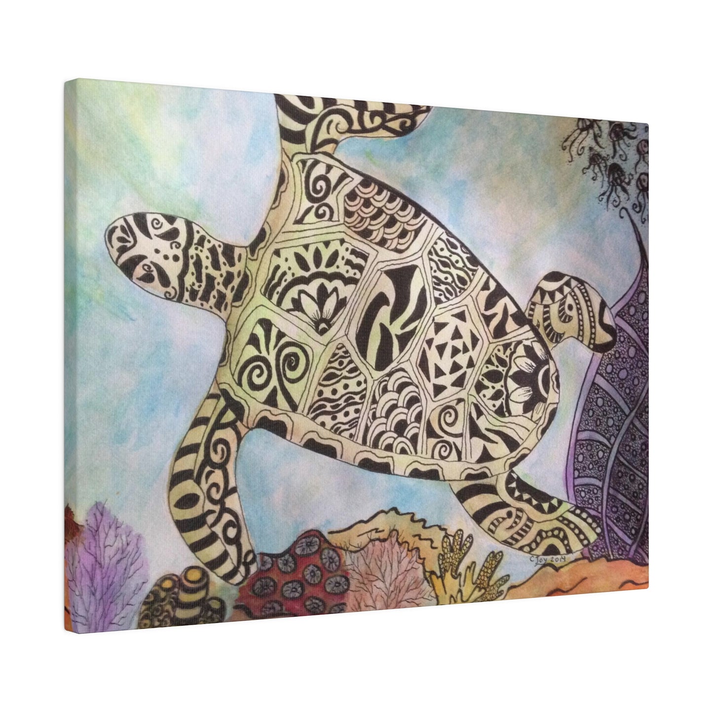 Zentangle Turtle Wall Art