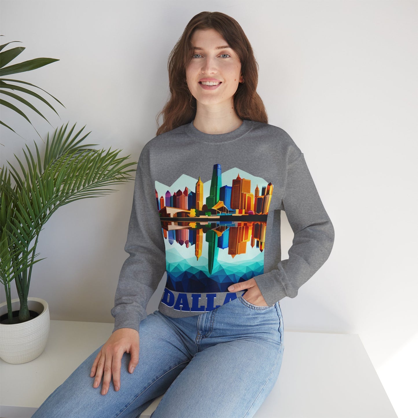 Dallas Texas Reflections Unisex Crewneck Sweatshirt