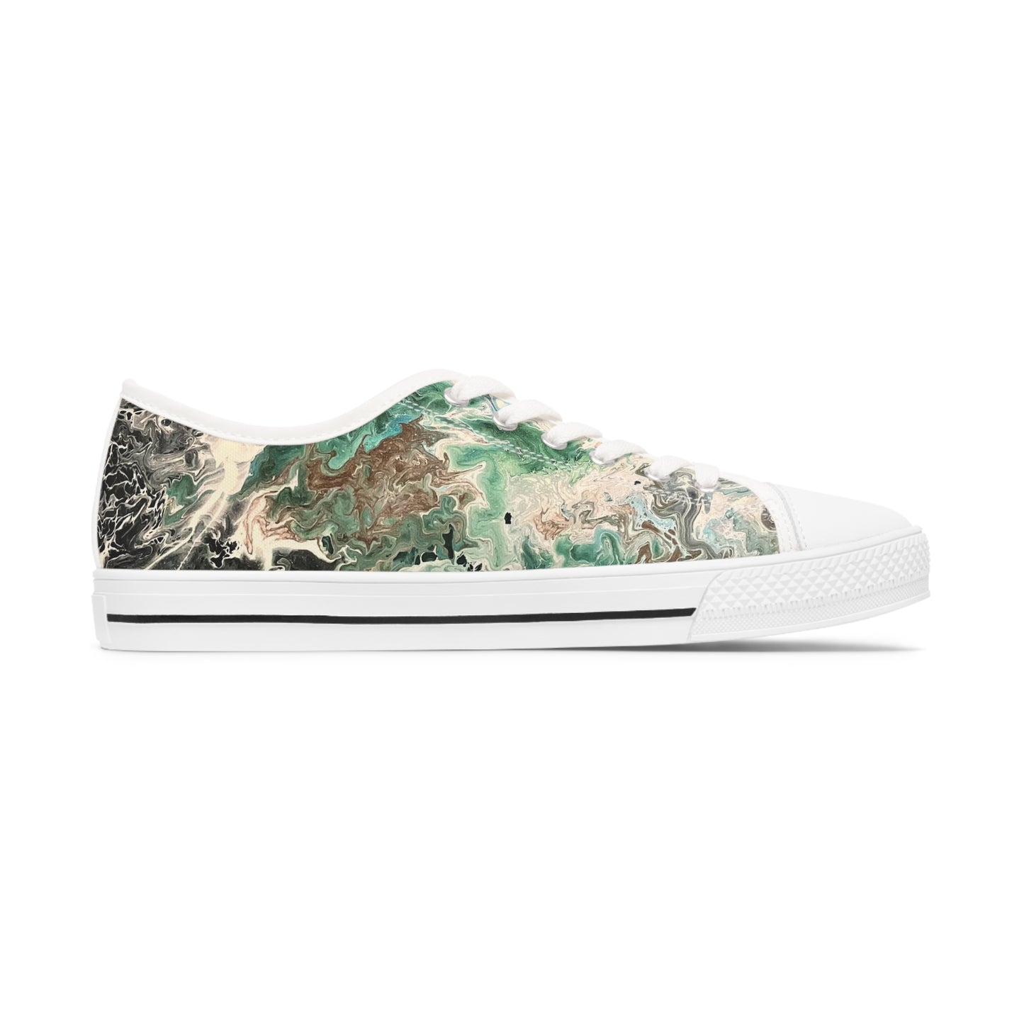 Emerald Swirl Low Top Women's Sneakers