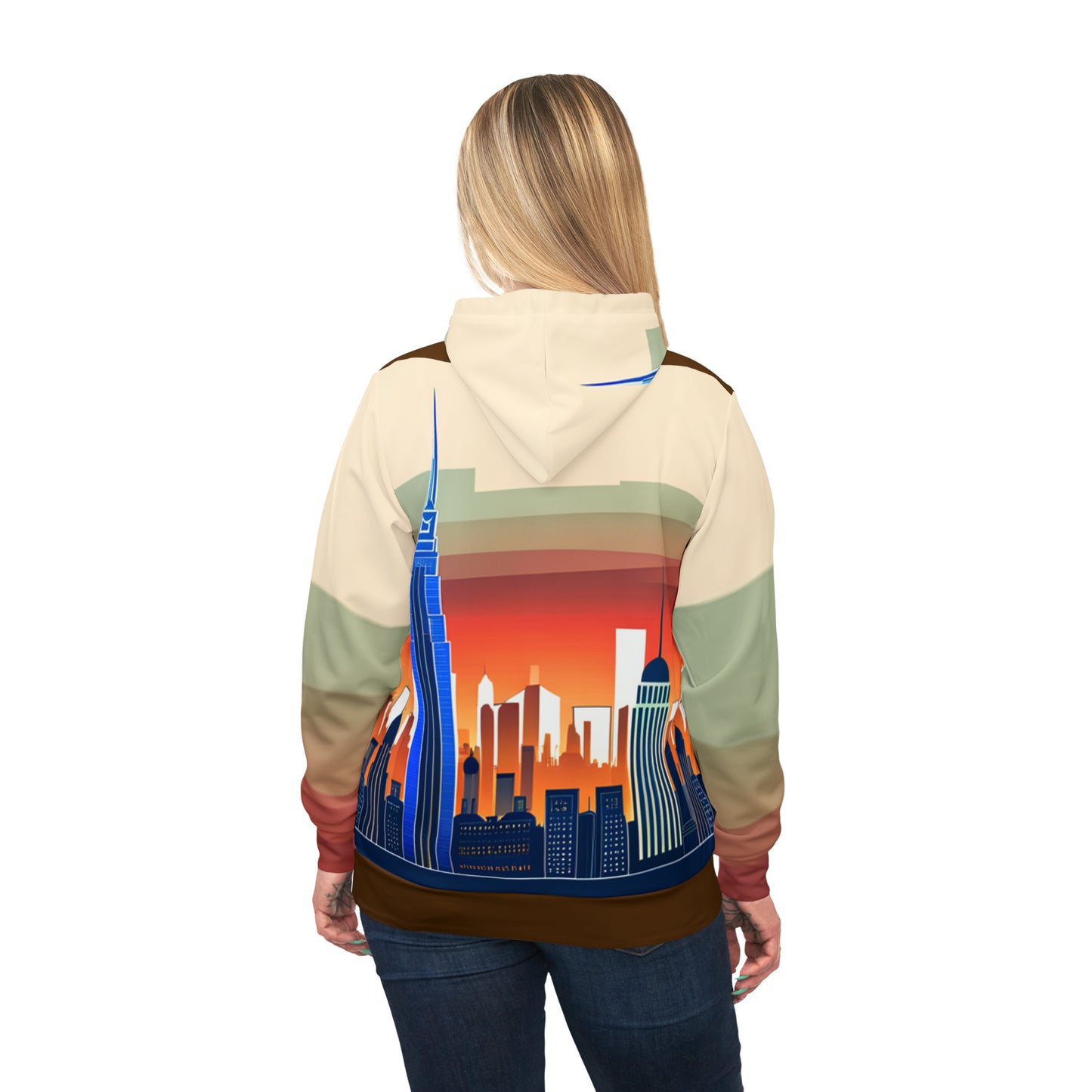 New York City Skyline Unisex Athletic Hoodie Sweatshirt