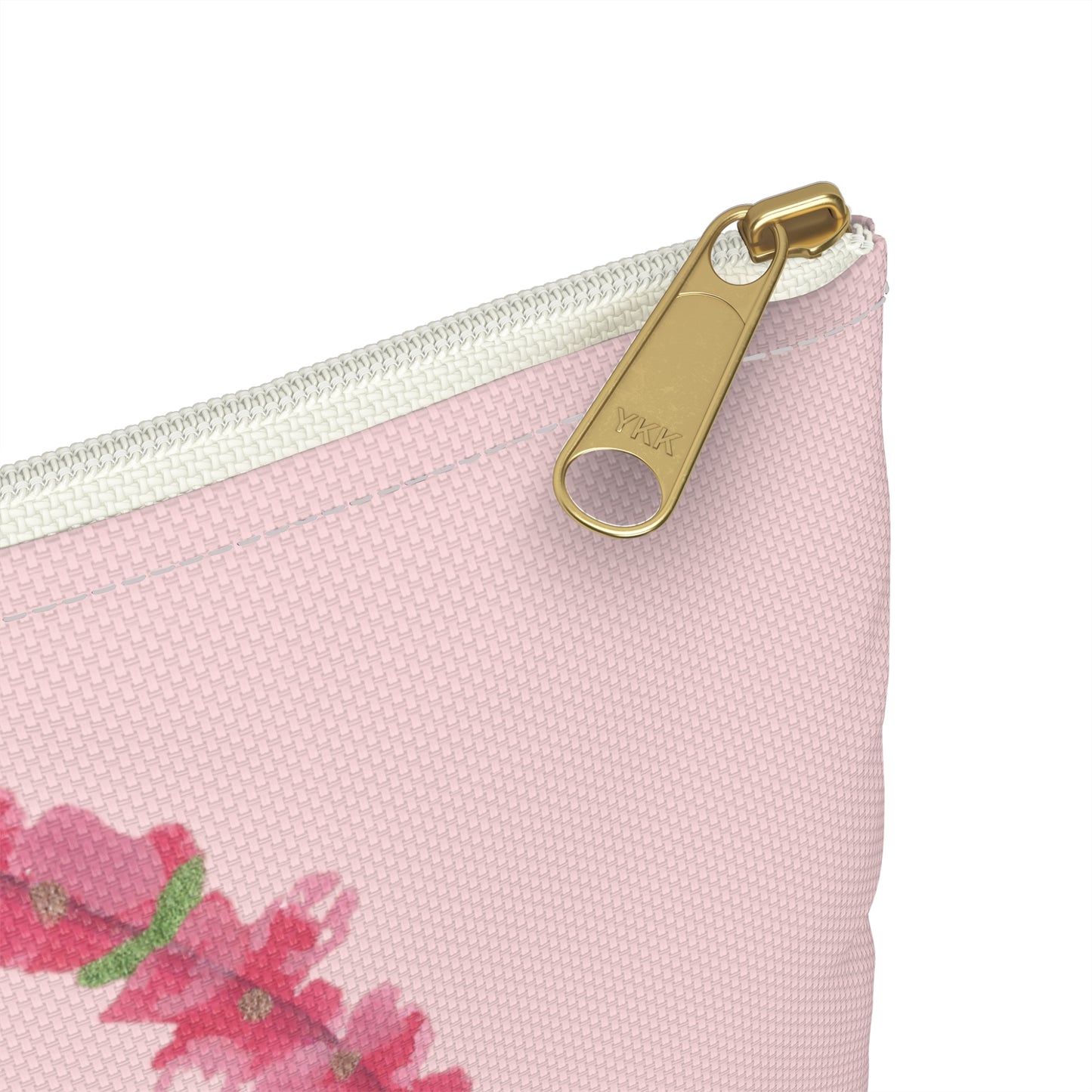 Love Wreath Accessory Pouch, Cosmetic Bag, Pencil Case- Pink