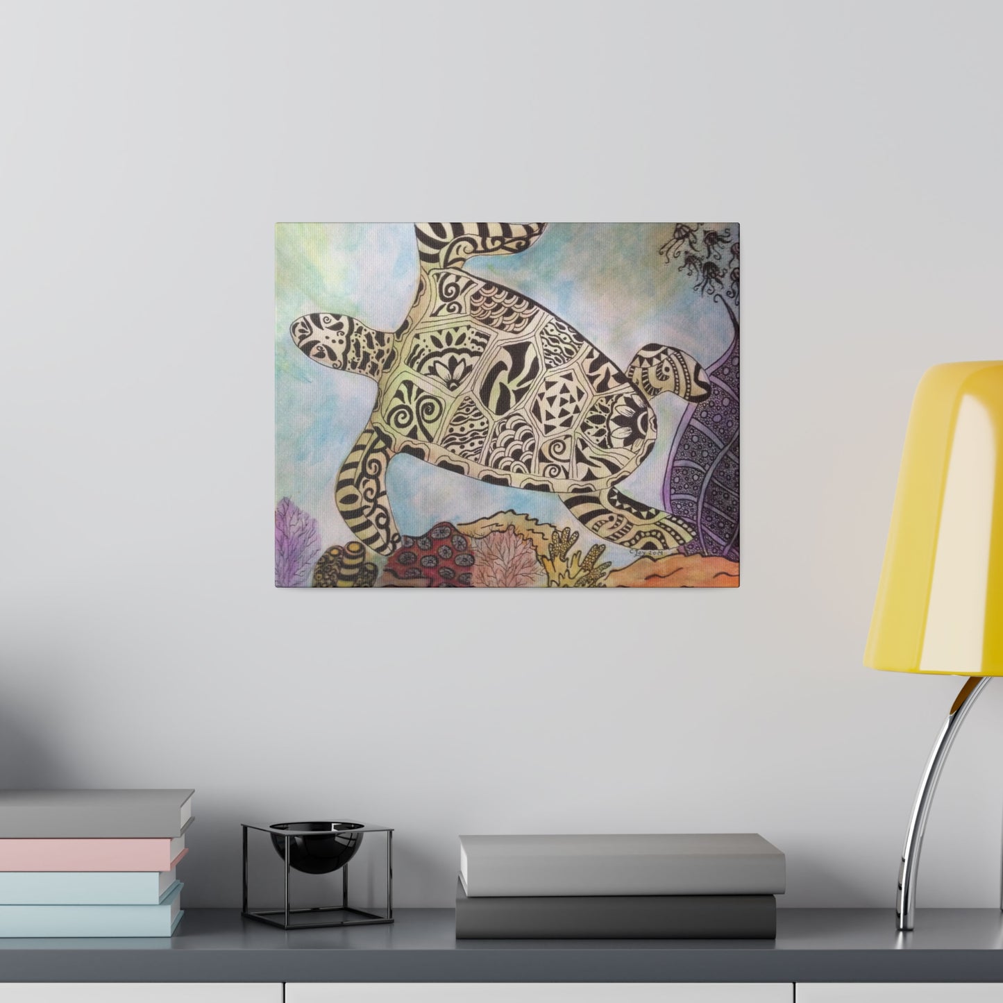 Zentangle Turtle Wall Art