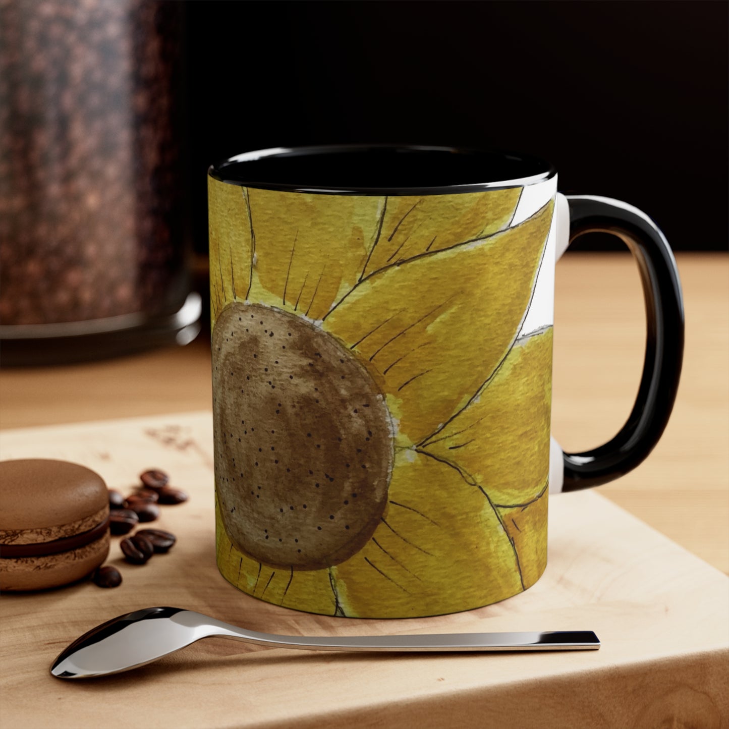 Sunflower Accent Coffee Mug, 11oz