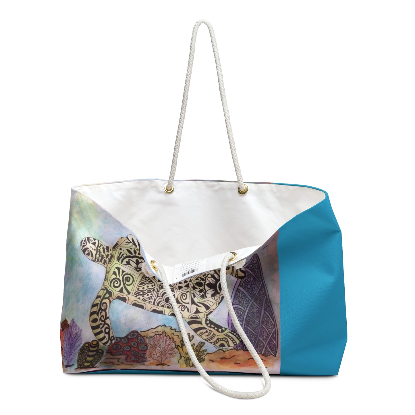 Zentangle Turtle Keep On Swimming Weekender Bag