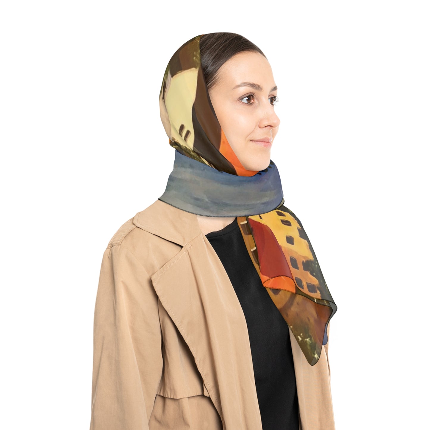 Heidelberg Germany Poly Scarf