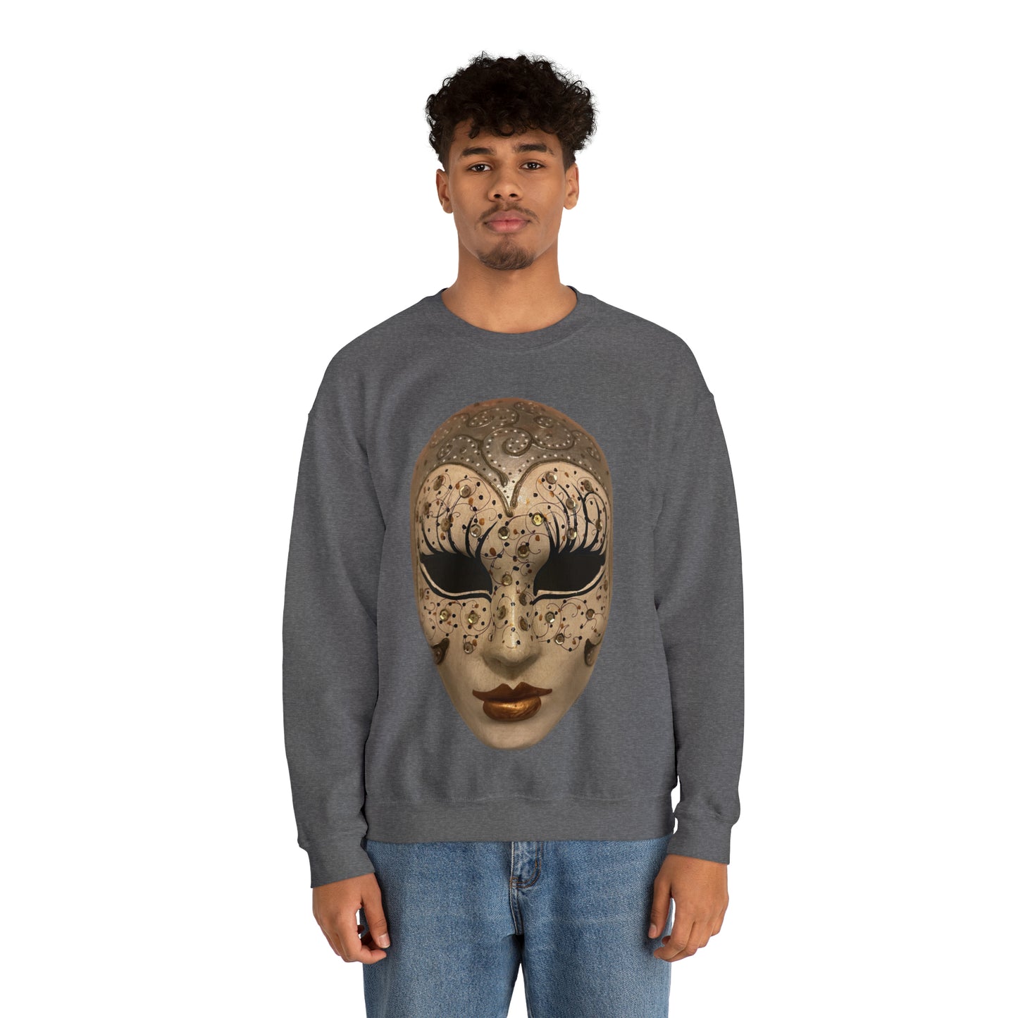 Mystery of Venice Mask Crewneck Sweatshirt