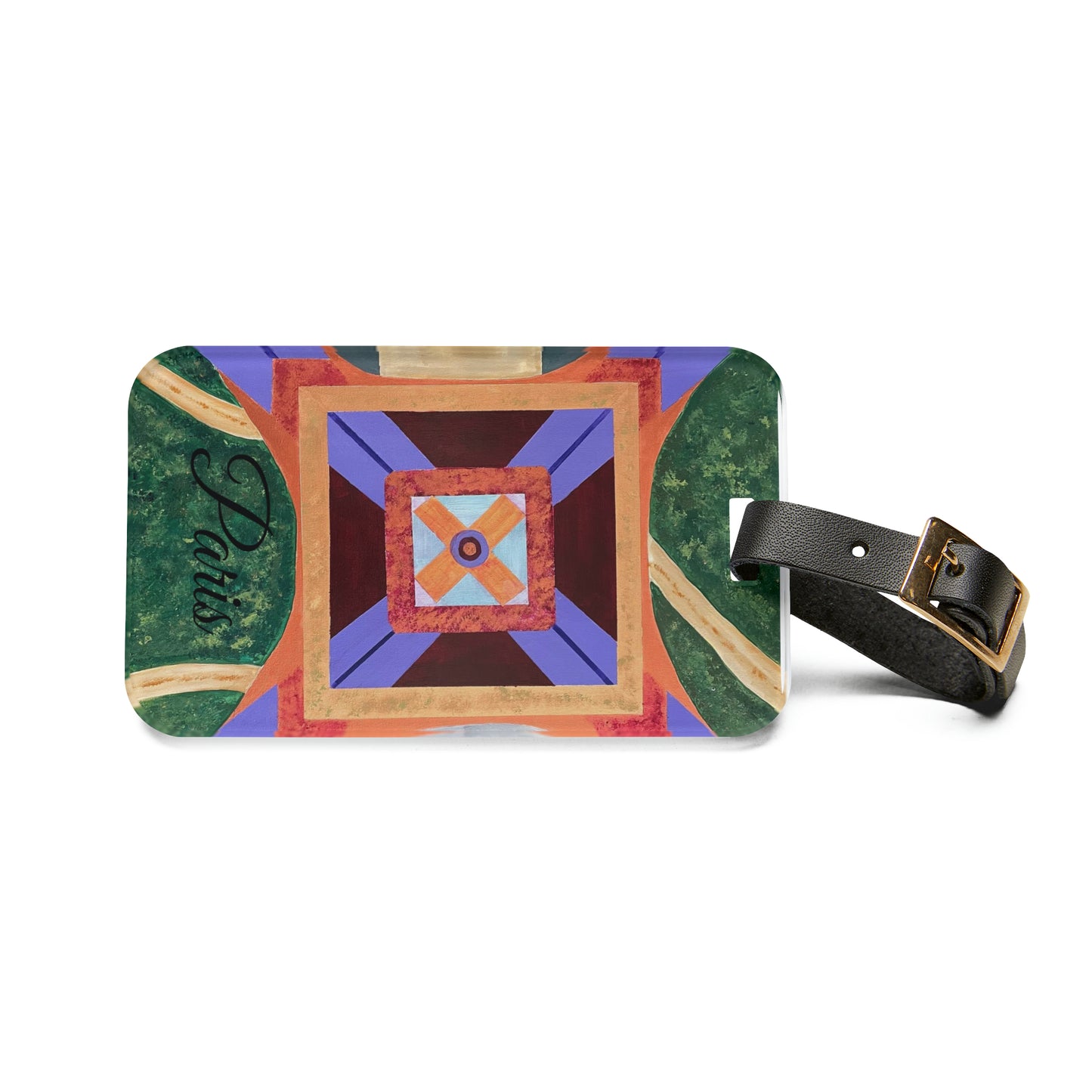 Paris Abstract Eiffel Tower Luggage Name Tag