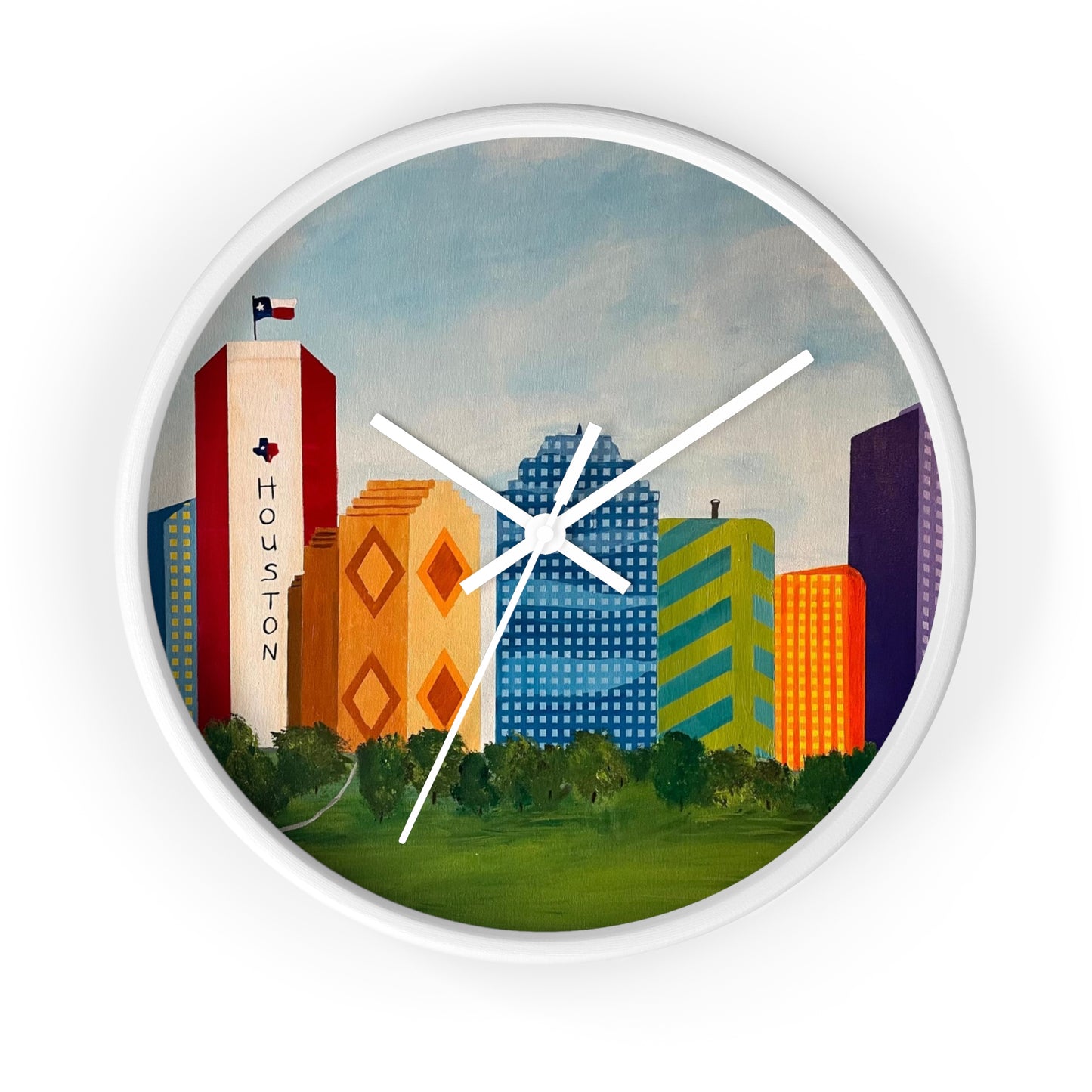 Houston Views Wall Clock