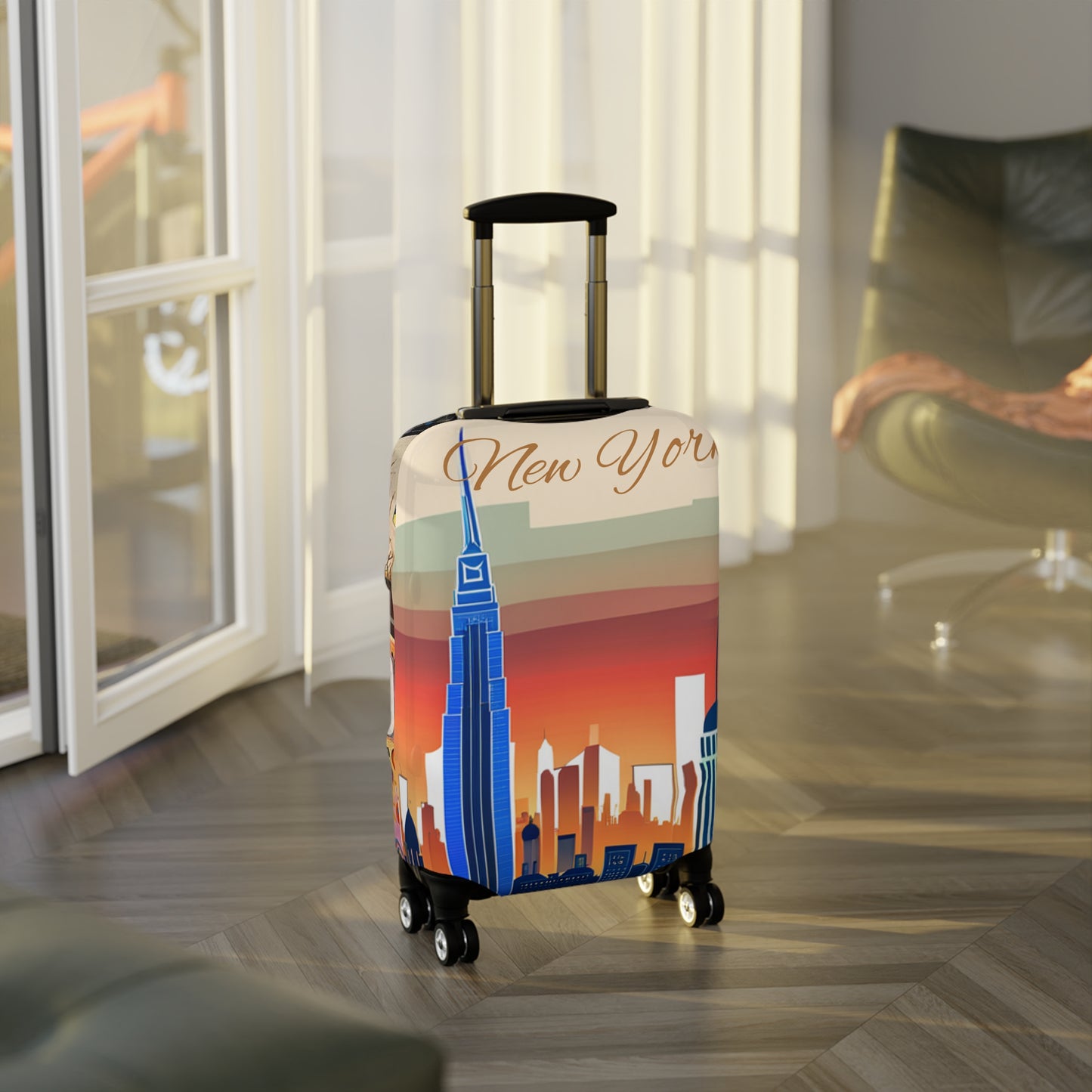 New York City Skyline Luggage Cover