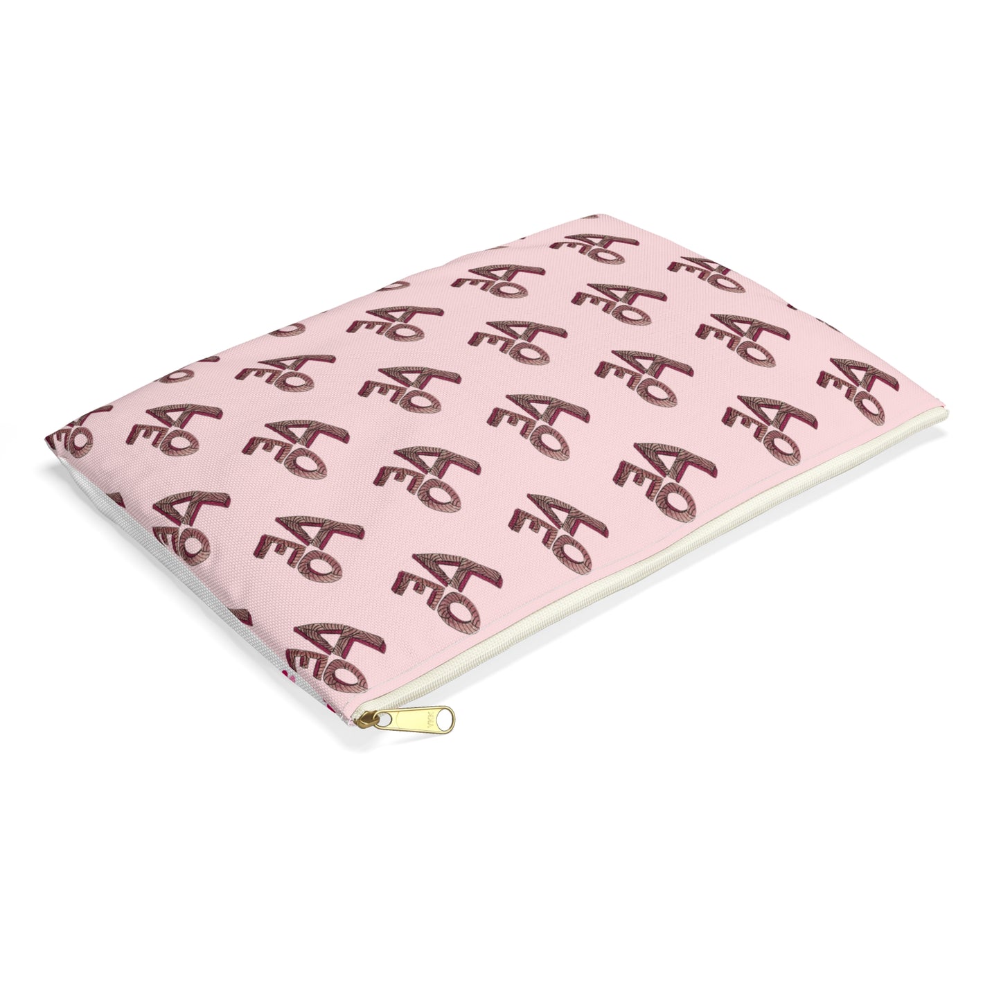 Stacked Love Accessory Pouch - Pink/White