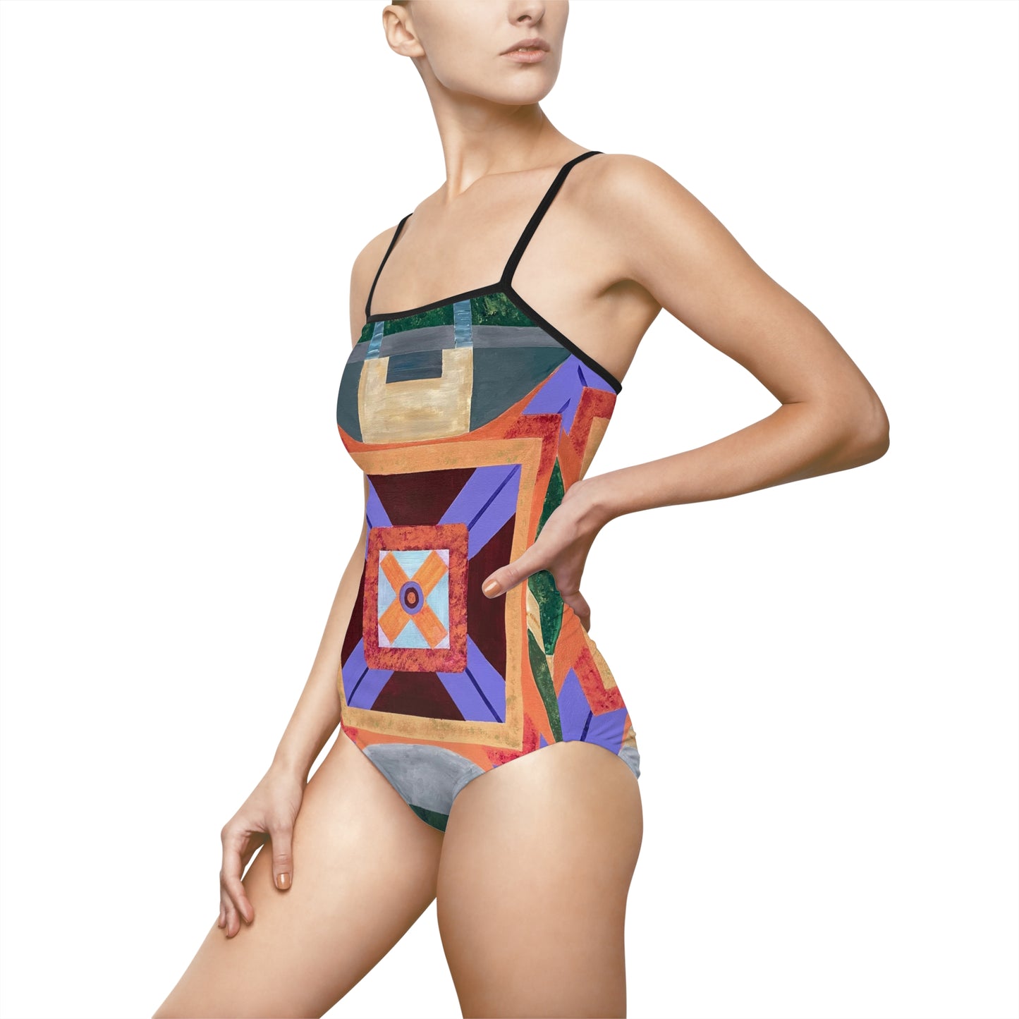Paris Abstract Eiffel Tower Swimsuit