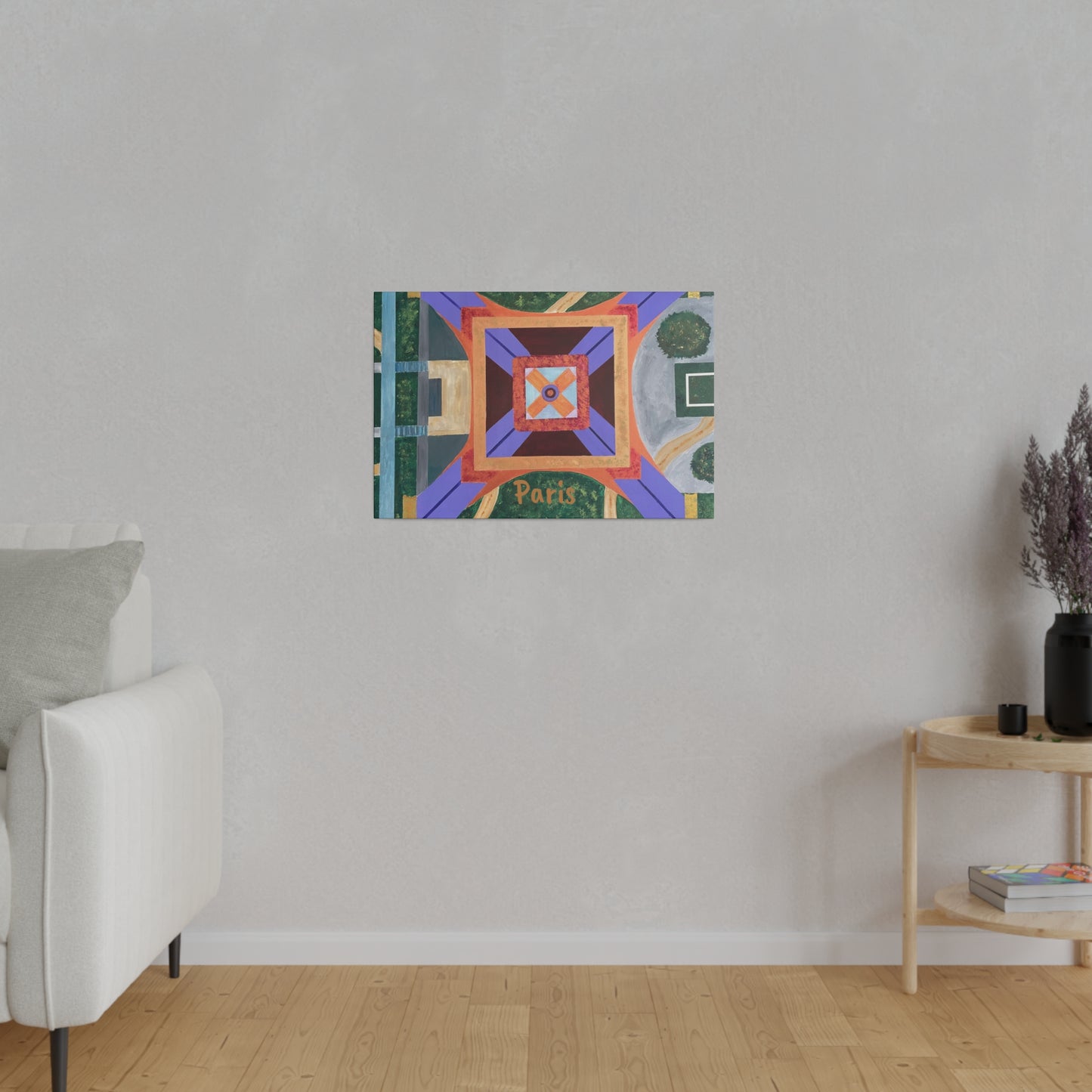 Paris Abstract Eiffel Tower Wall Art