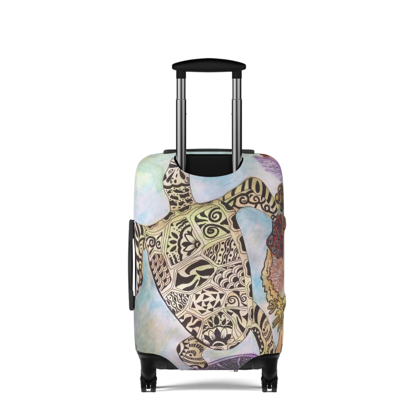 Zentangle Turtle Luggage Cover