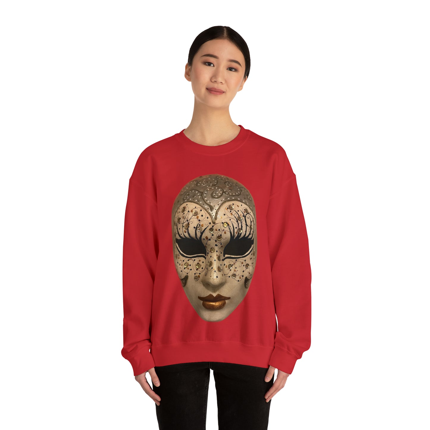 Mystery of Venice Mask Crewneck Sweatshirt